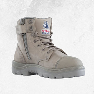 Steel Blue Argyle® Zip: Scuff Cap Steel Toe Boot - #312652