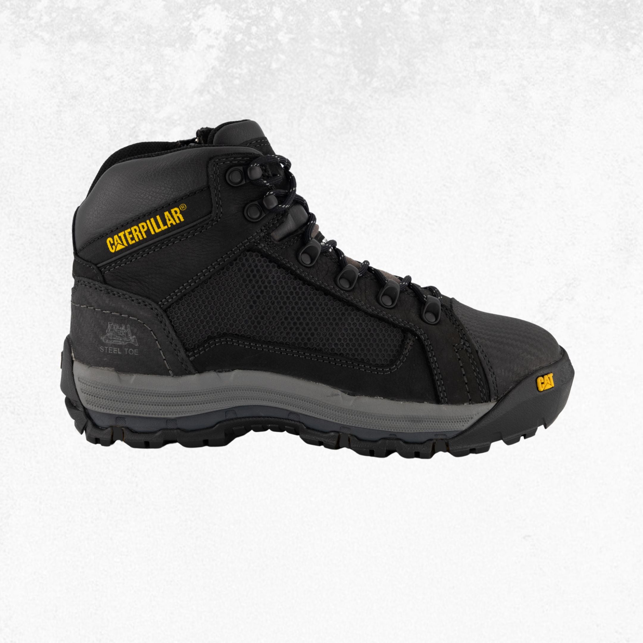 CAT Convex Mid Zip Side Steel Toe Boot