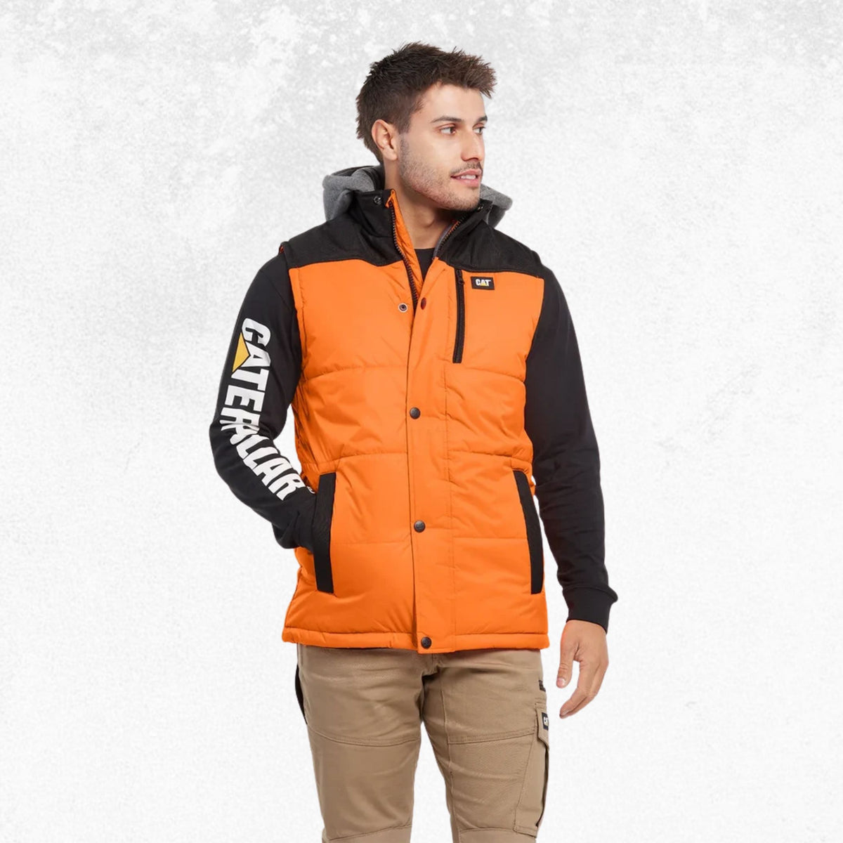 CAT Hi Vis Hooded Work Vest