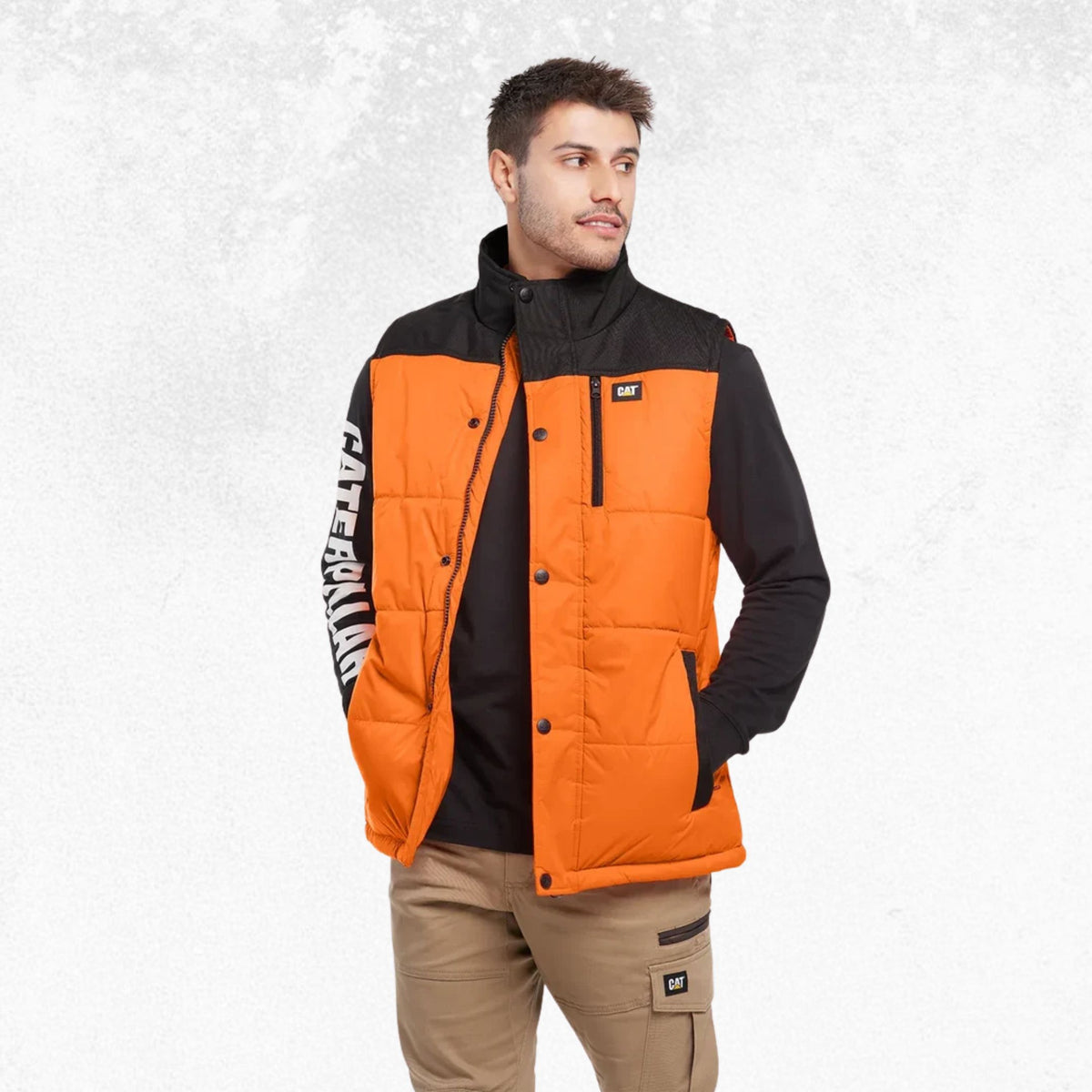 CAT Hi Vis Hooded Work Vest