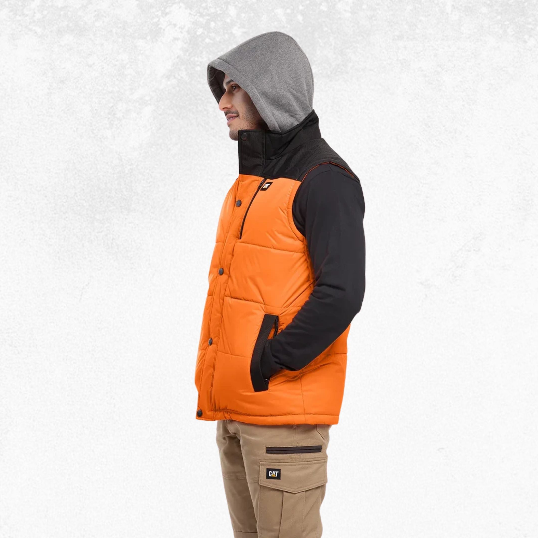 CAT Hi Vis Hooded Work Vest