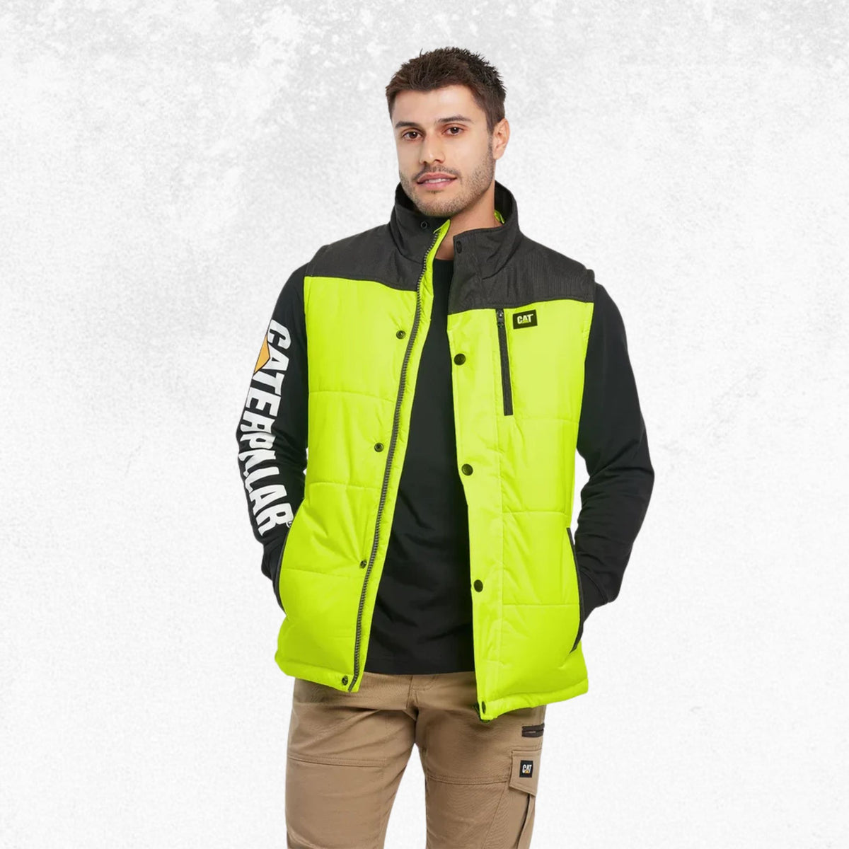 CAT Hi Vis Hooded Work Vest