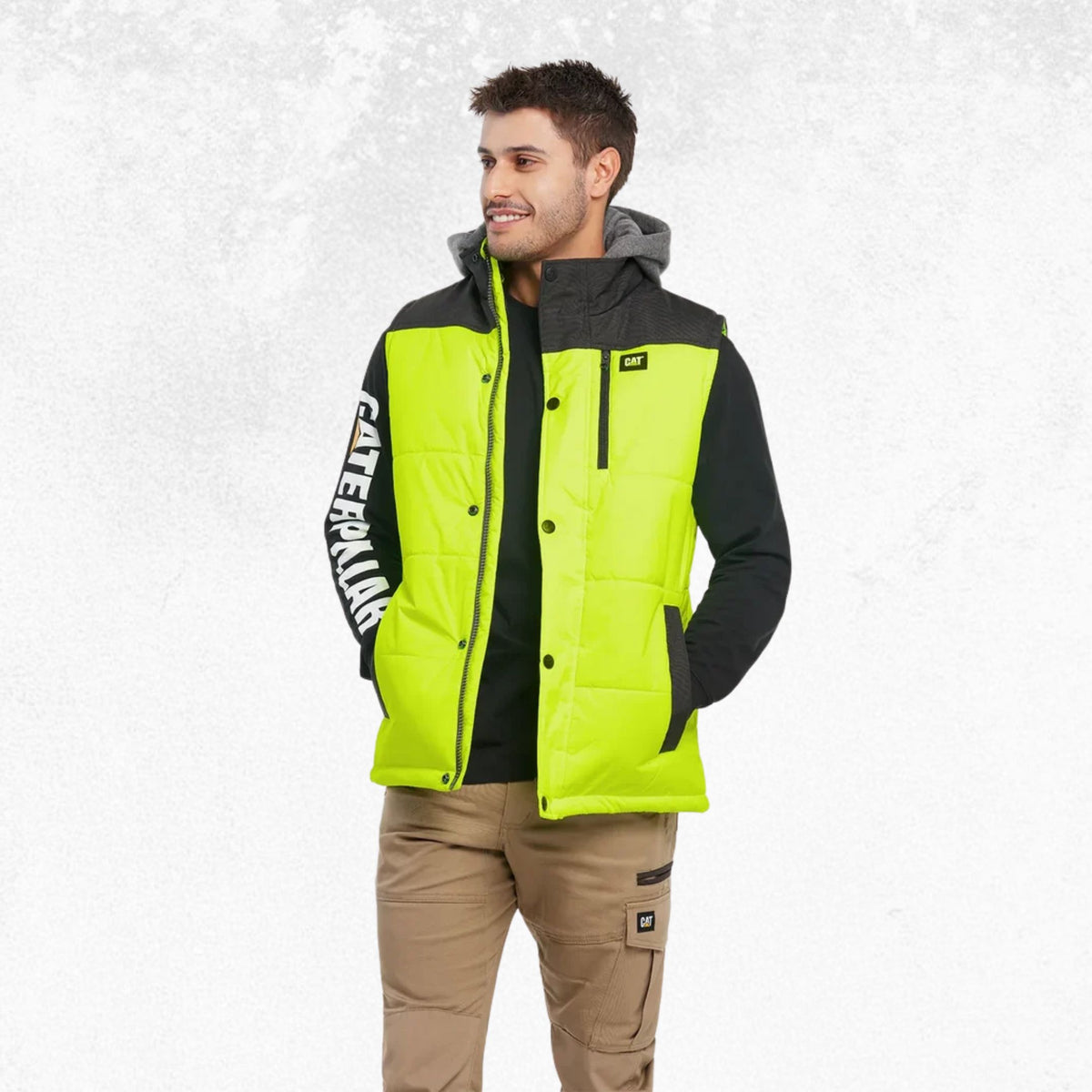 CAT Hi Vis Hooded Work Vest