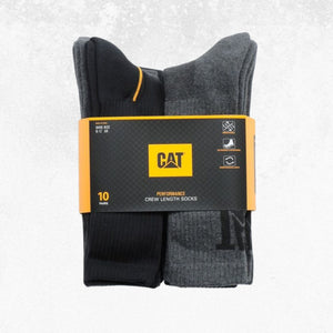CAT MW 1/2 Cush 10pk Crew Sock
