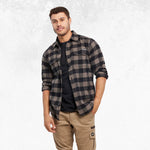 CAT Buffalo Check Work Shirt Black/Charcoal 2