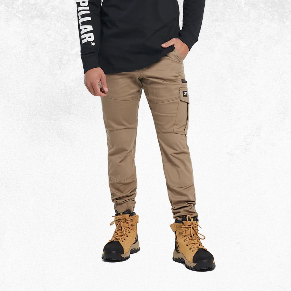 CAT Dynamic Cuffed Pant Khaki 1