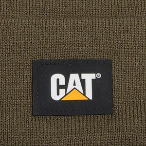 CAT Label Cuff Beanie Army Moss 2