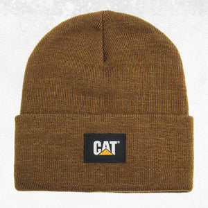 CAT Label Cuff Beanie Bronze 1