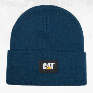 CAT Label Cuff Beanie Detroit Blue 1