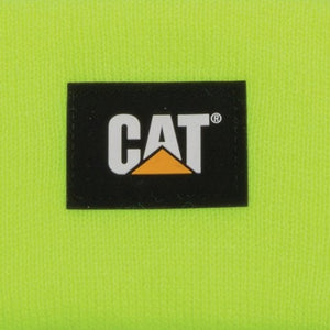CAT Label Cuff Beanie Hi Vis Yellow 2