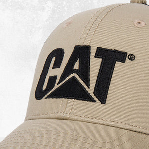 CAT Logo Flag Cap Khaki 2