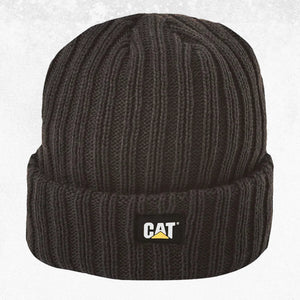 CAT Rib Watch Beanie Black 1
