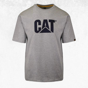CAT TM Logo Tee Heather Grey 1