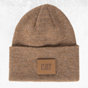 CAT Tonal Patch Beanie Bronze Heather 1