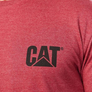 CAT Trademark Banner Long Sleeve Tee Brick Heather 4
