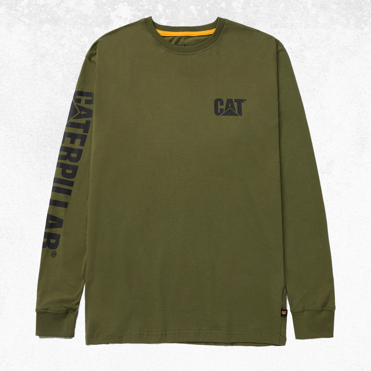 CAT Trademark Banner Long Sleeve Tee Chive 1
