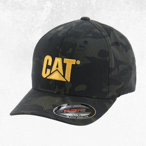 CAT Trademark Flexfit Cap Night Camo 1