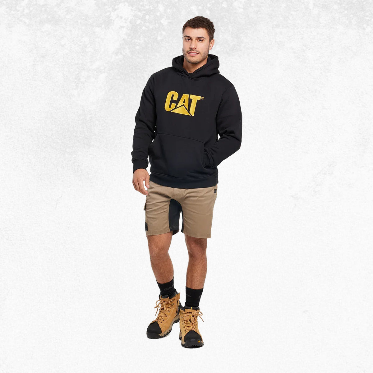 CAT Trademark Hooded Sweatshirt Black 2