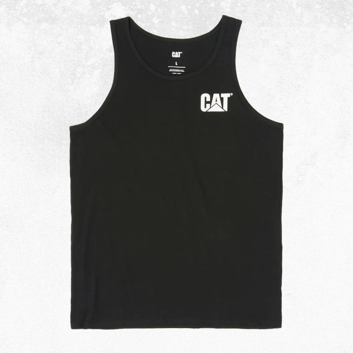CAT Trademark Singlet Black 1