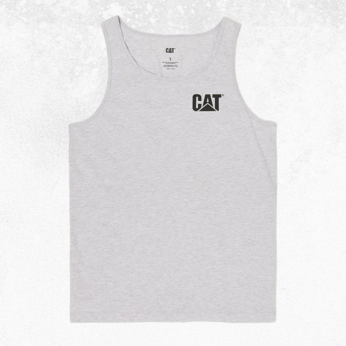 CAT Trademark Singlet Heather Grey 1