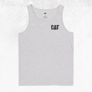 CAT Trademark Singlet Heather Grey 1