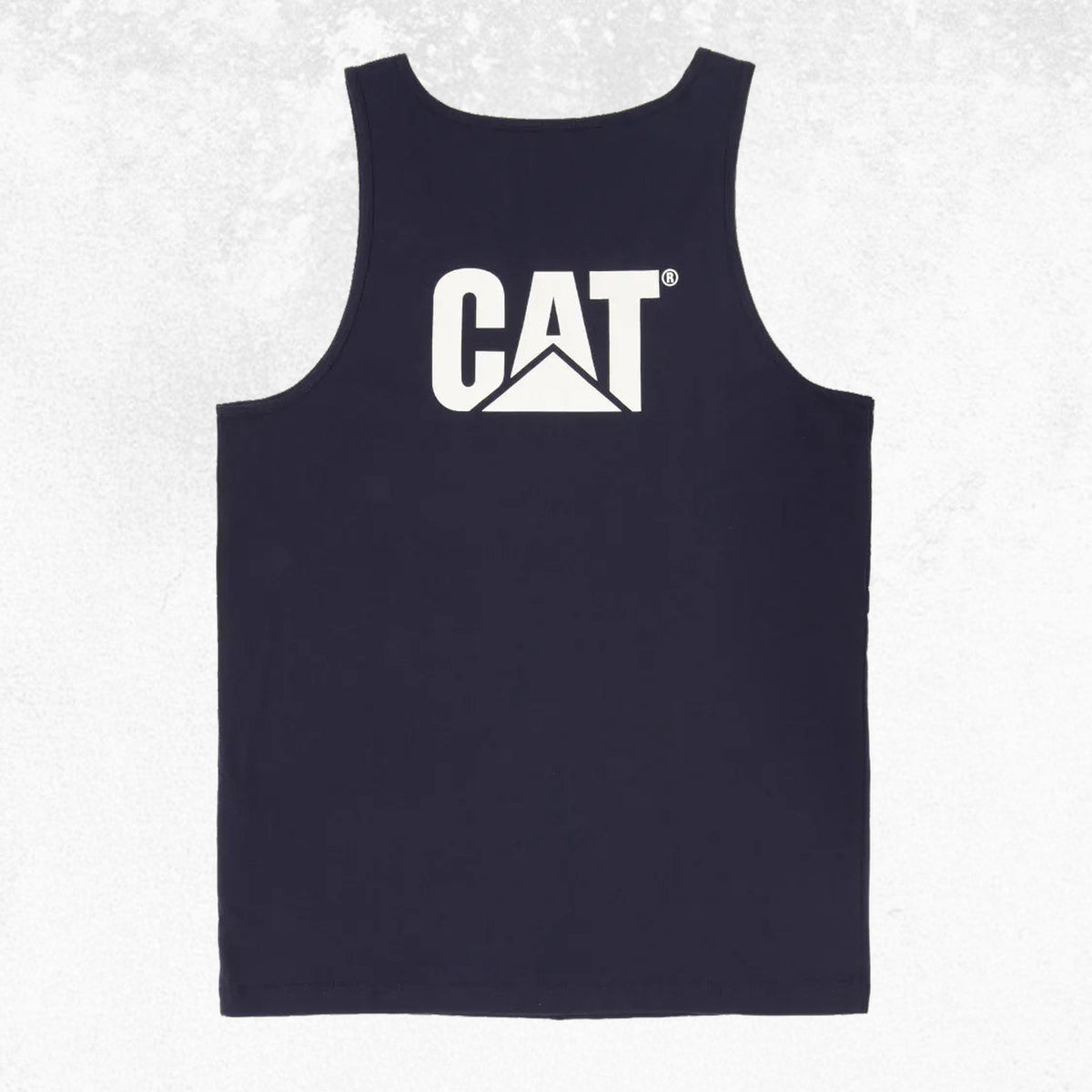 CAT Trademark Singlet Navy 2