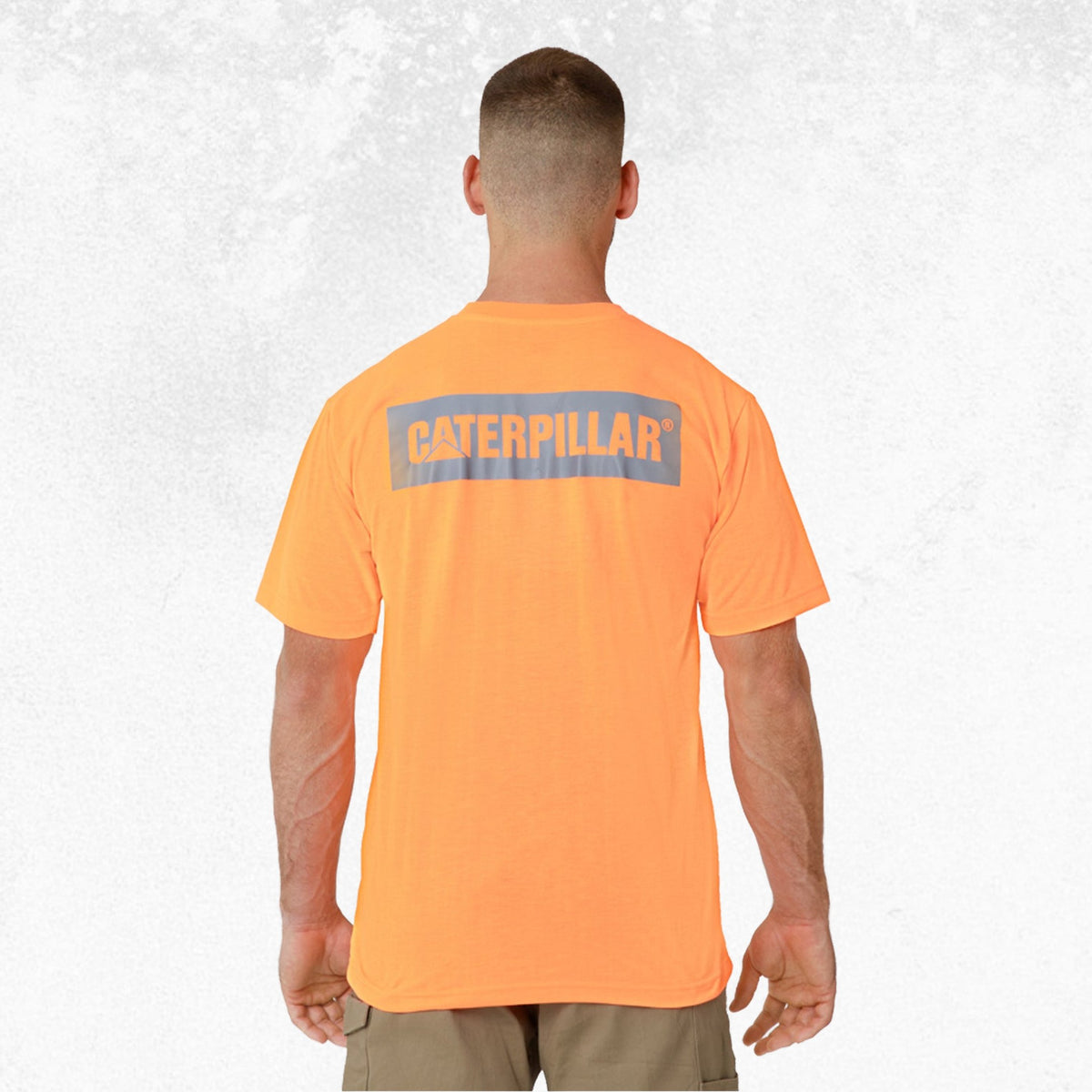 CAT Triton Block Short Sleeve Tee Hi Vis Orange 3