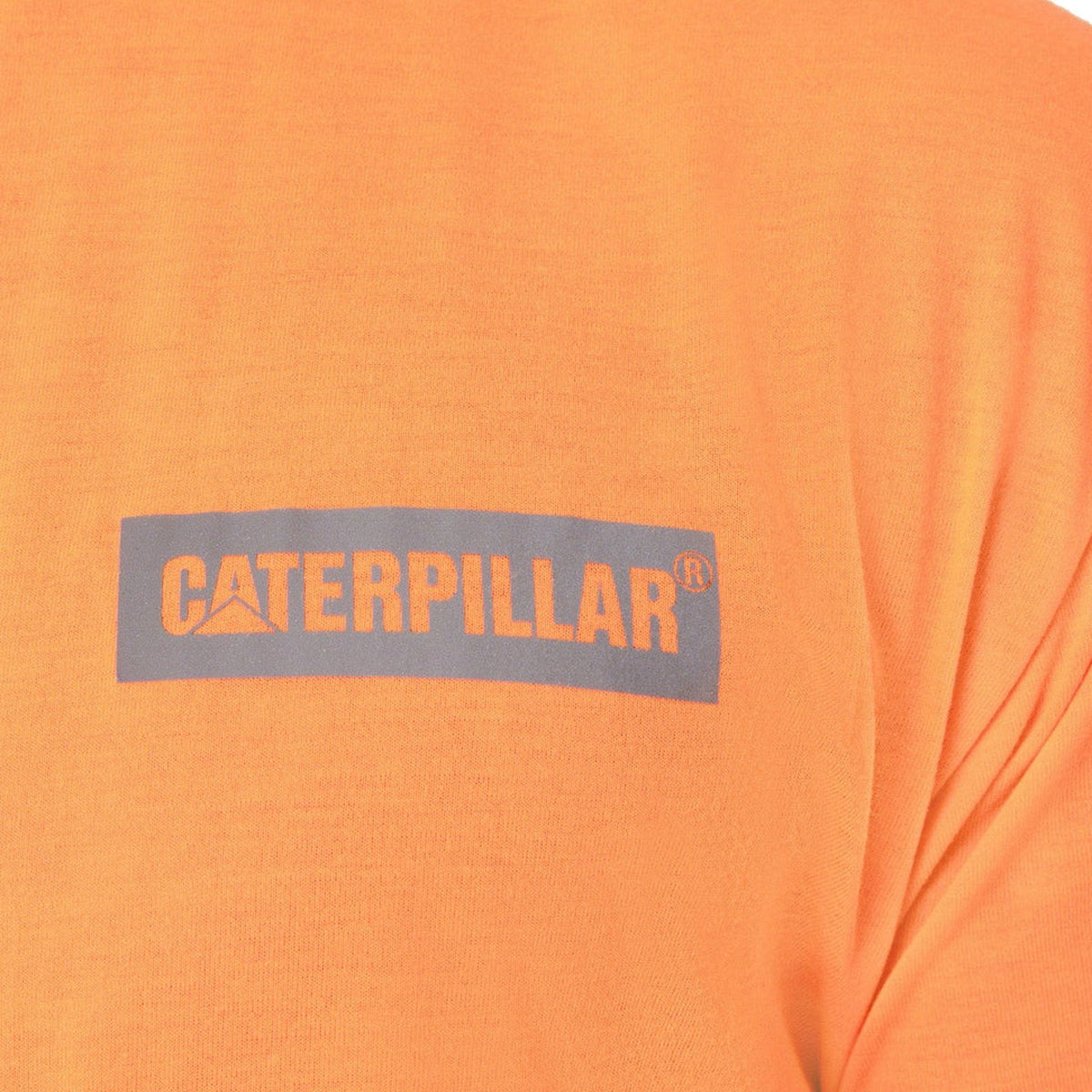 CAT Triton Block Short Sleeve Tee Hi Vis Orange 4