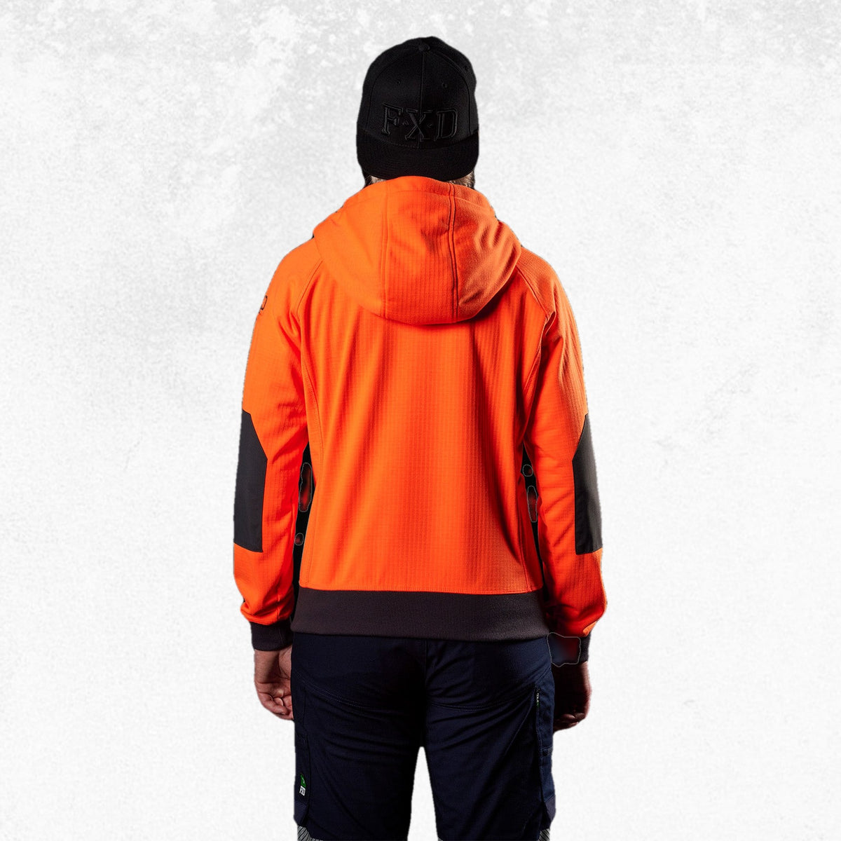 FXD WF-3W Women's Work Fleece Hoodie Hi Vis Orange 3