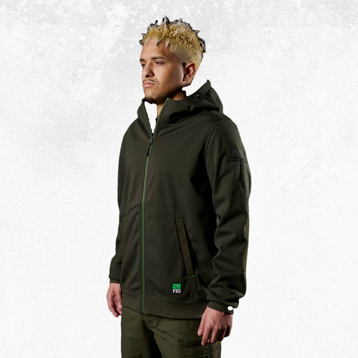 FXD WF-3 Fleece Hoodie Green 2