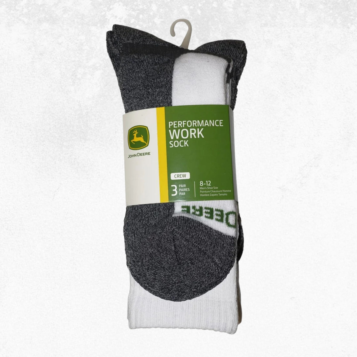 John Deere JD Crew Work Sock - 3 Pack