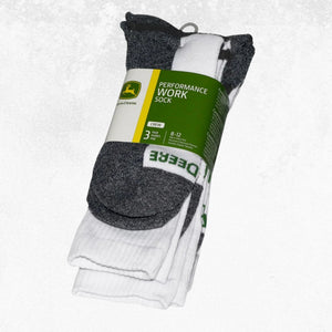 John Deere JD Crew Work Sock - 3 Pack