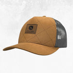 John Deere Quilted Canvas Cap With Leather Patch