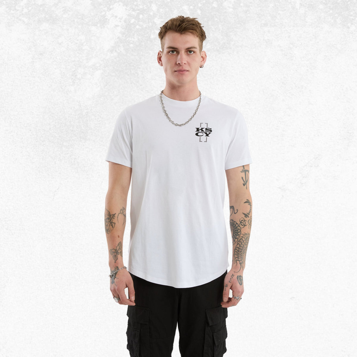 Kiss Chacey Hunter Dual Curved Tee Optical White 1