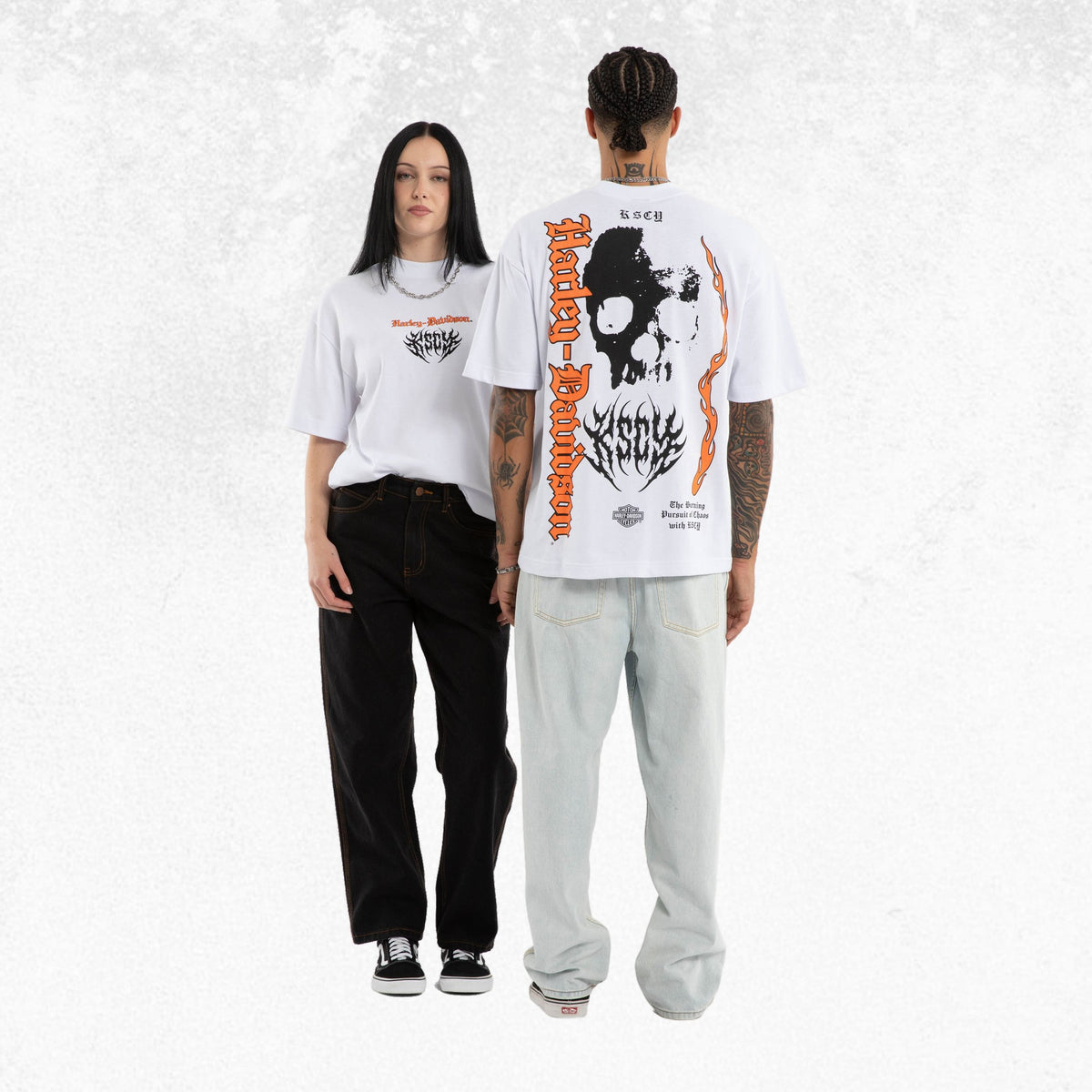 Kiss Chacey x Harley-Davidson Burnout Street Tee Optical White 4