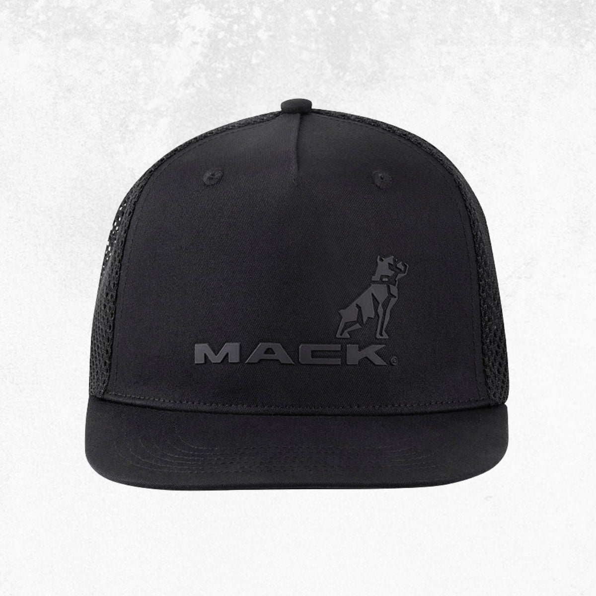 Mack Flat Brim Black on Black Trucker Cap