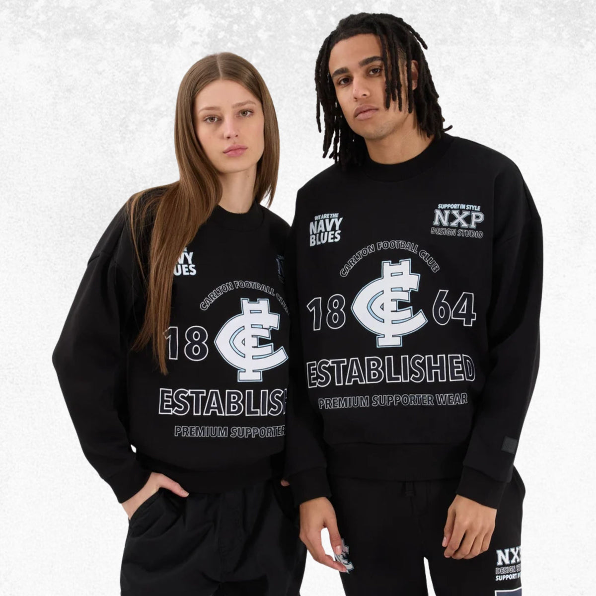 NXP AFL Carlton Blues Box Fit Sweater