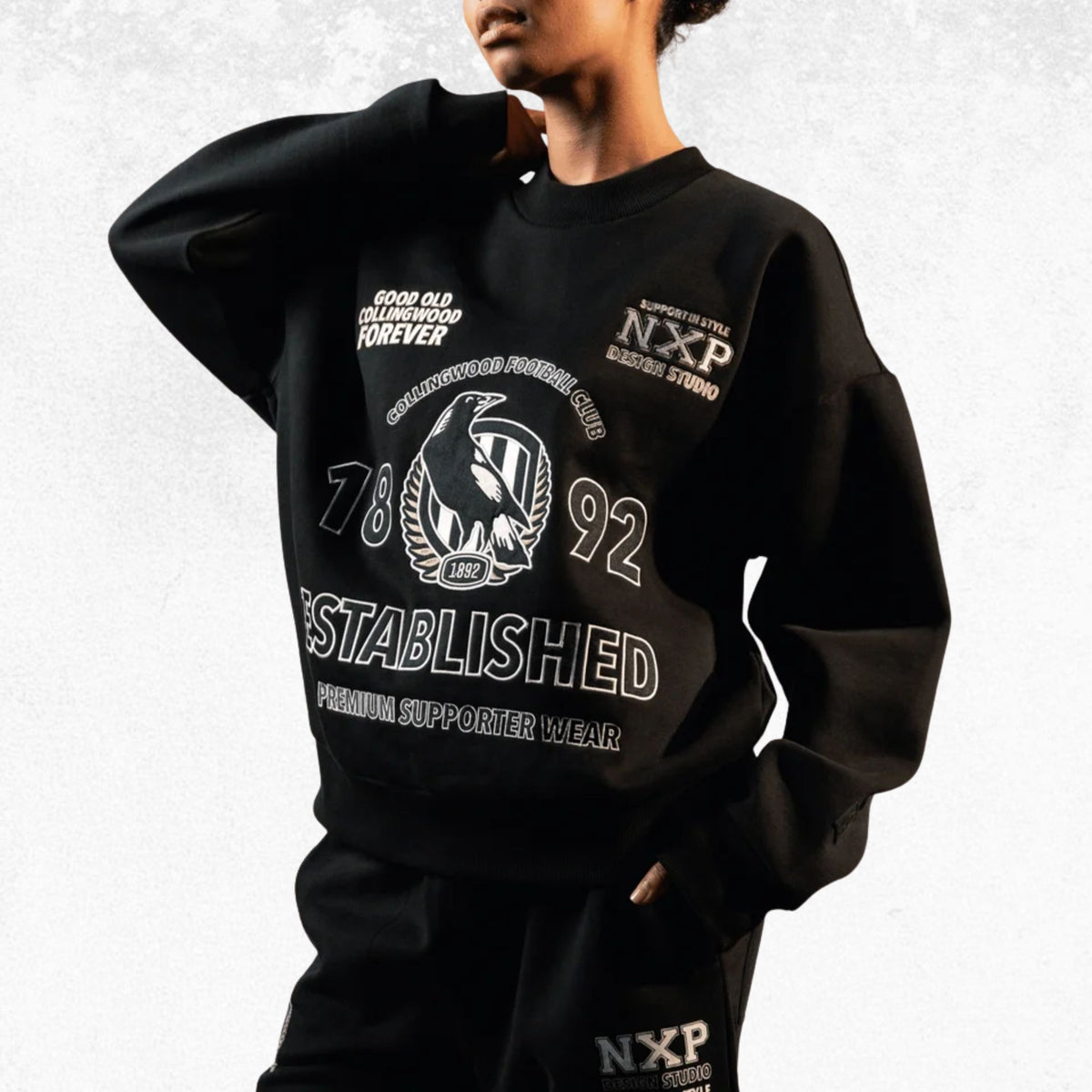 NXP Collingwood Magpies AFL Box Fit Sweater