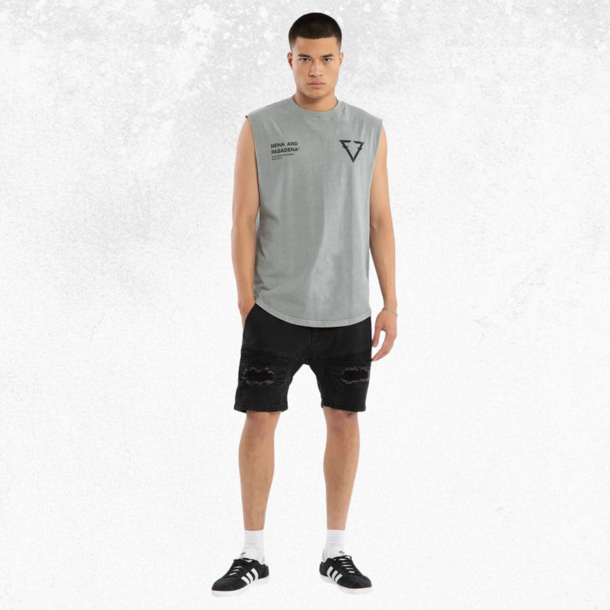 Nena & Pasadena Cordier Dual Curved Muscle Tee