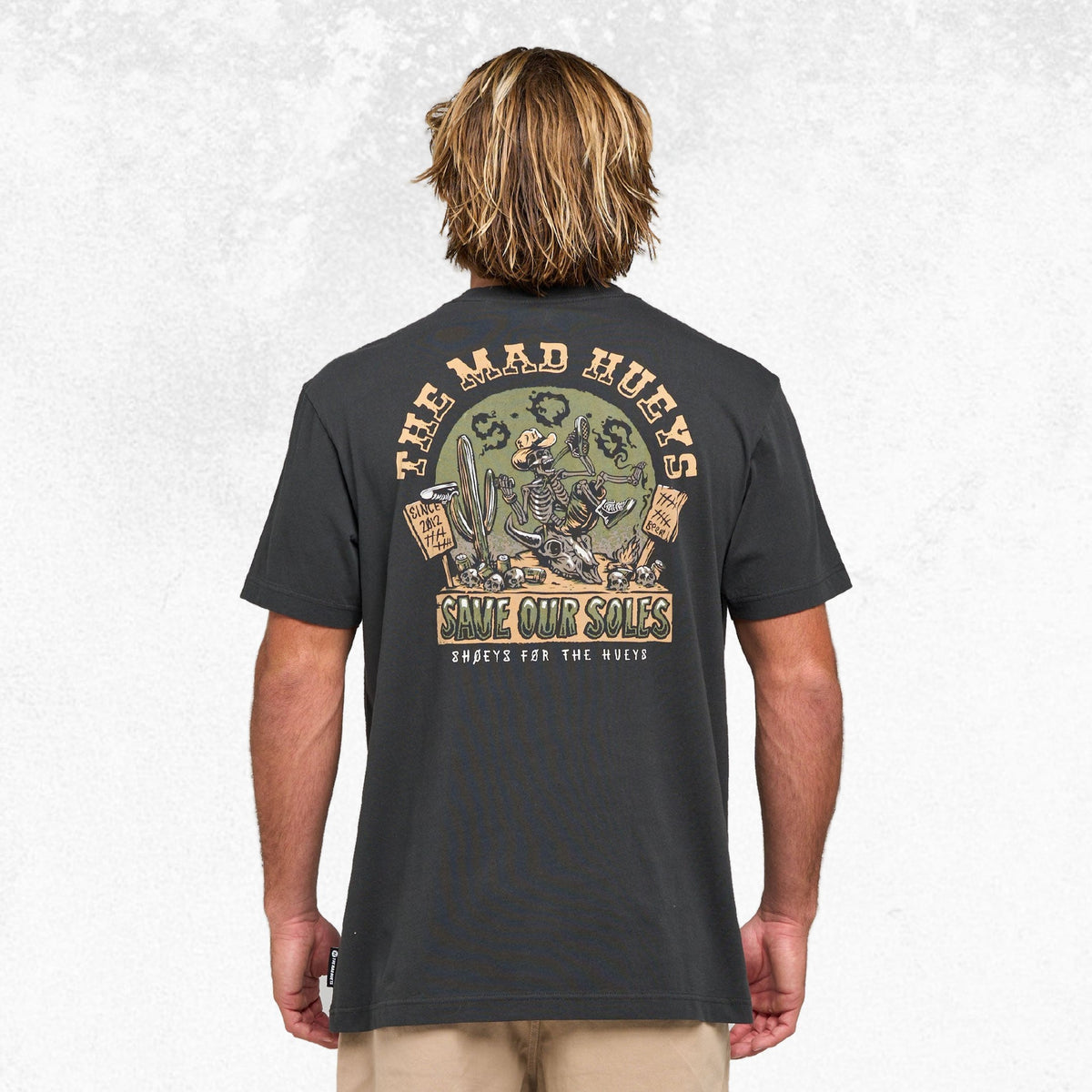 The Mad Hueys SOS Short Sleeve Tee Vintage Black 1
