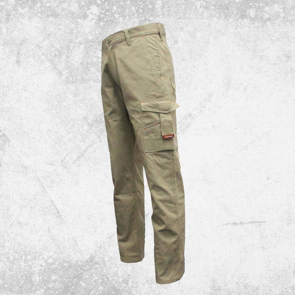 Tough Inc Cotton Canvas Work Pants Khaki