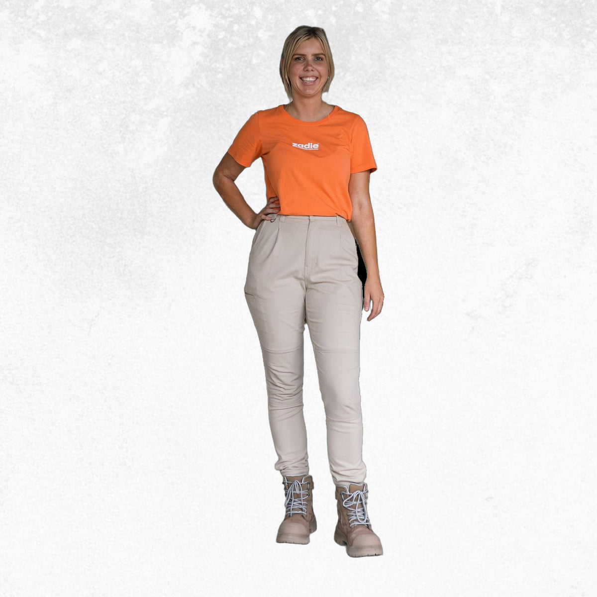 Zadie Workz High Waisted Pants Stone 4