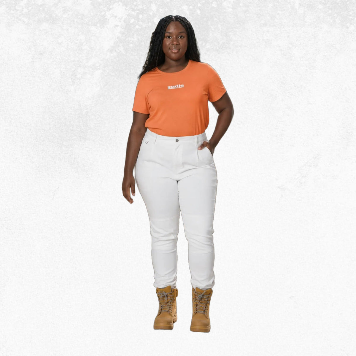 Zadie Workz High Waisted Pants White 1