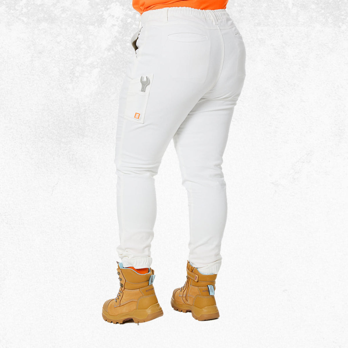 Zadie Workz High Waisted Pants White 4