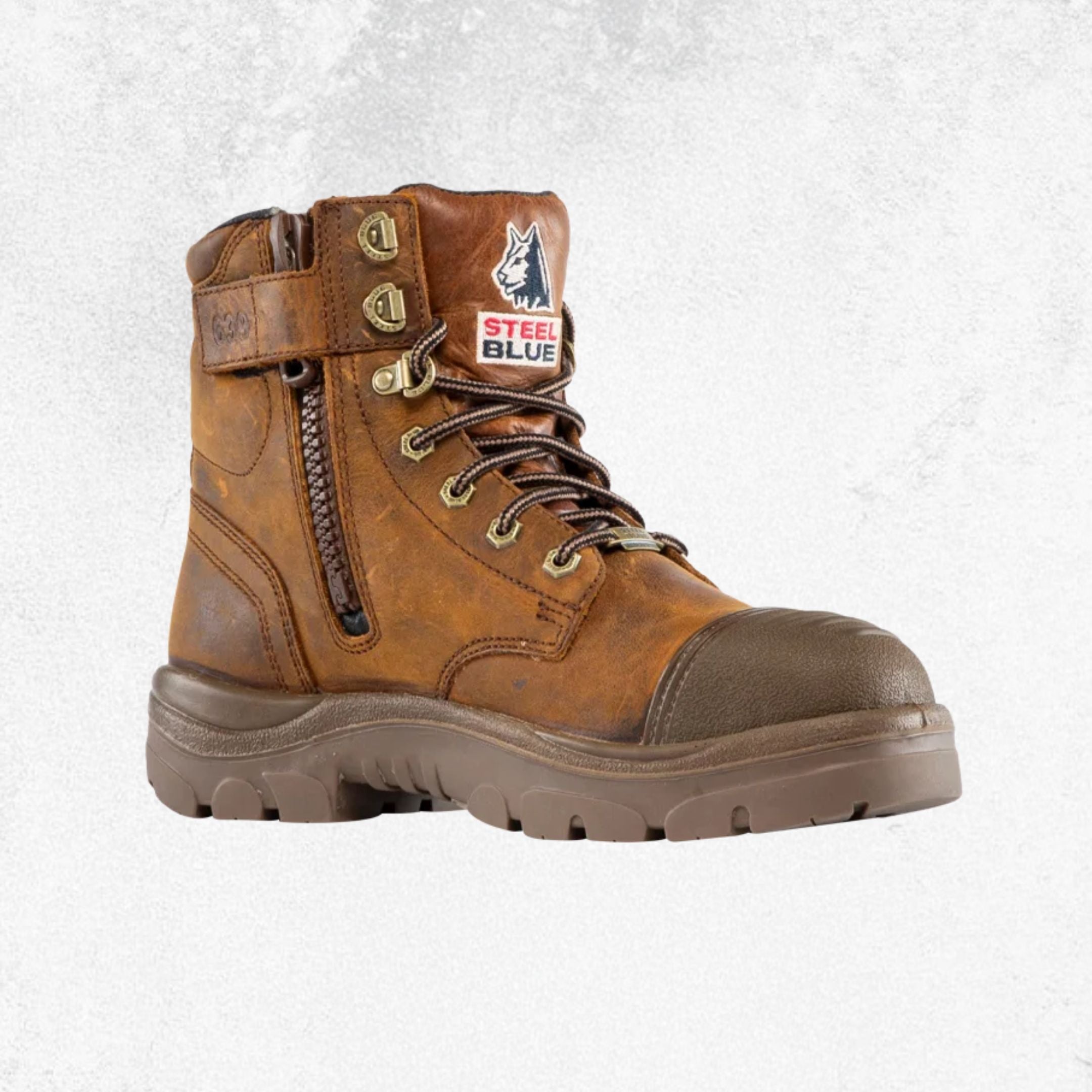Steel Blue Argyle® Zip: Scuff Waterproof Steel Toe Boot - #312639