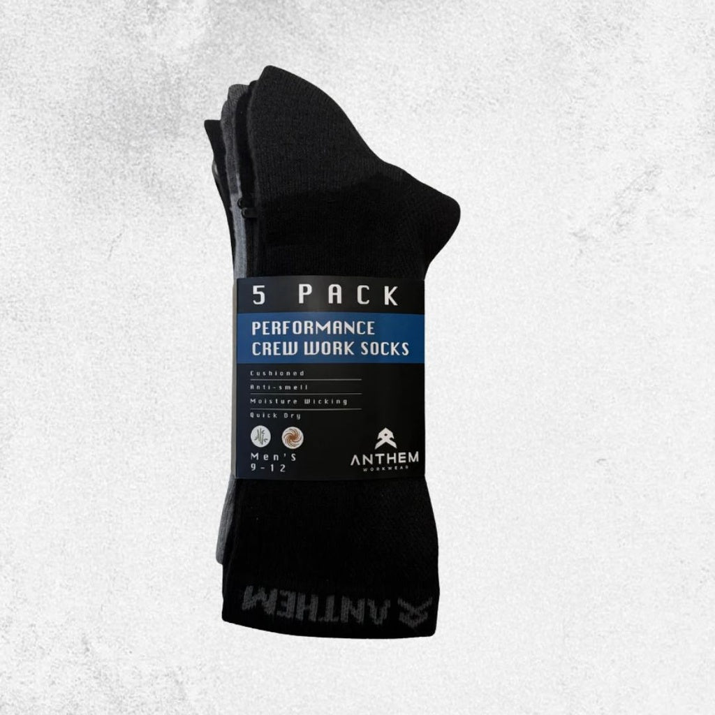 Anthem Performance Crew Socks 5 Pack