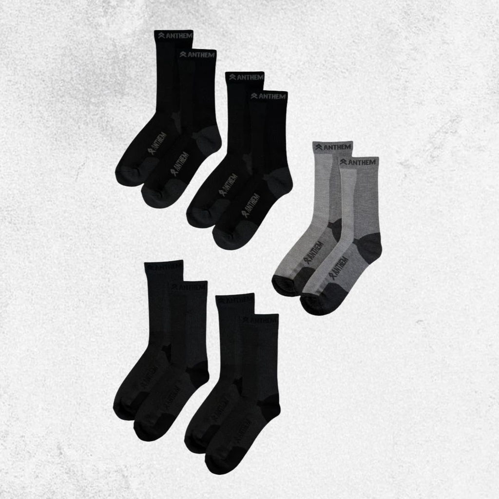 Anthem Performance Crew Socks 5 Pack