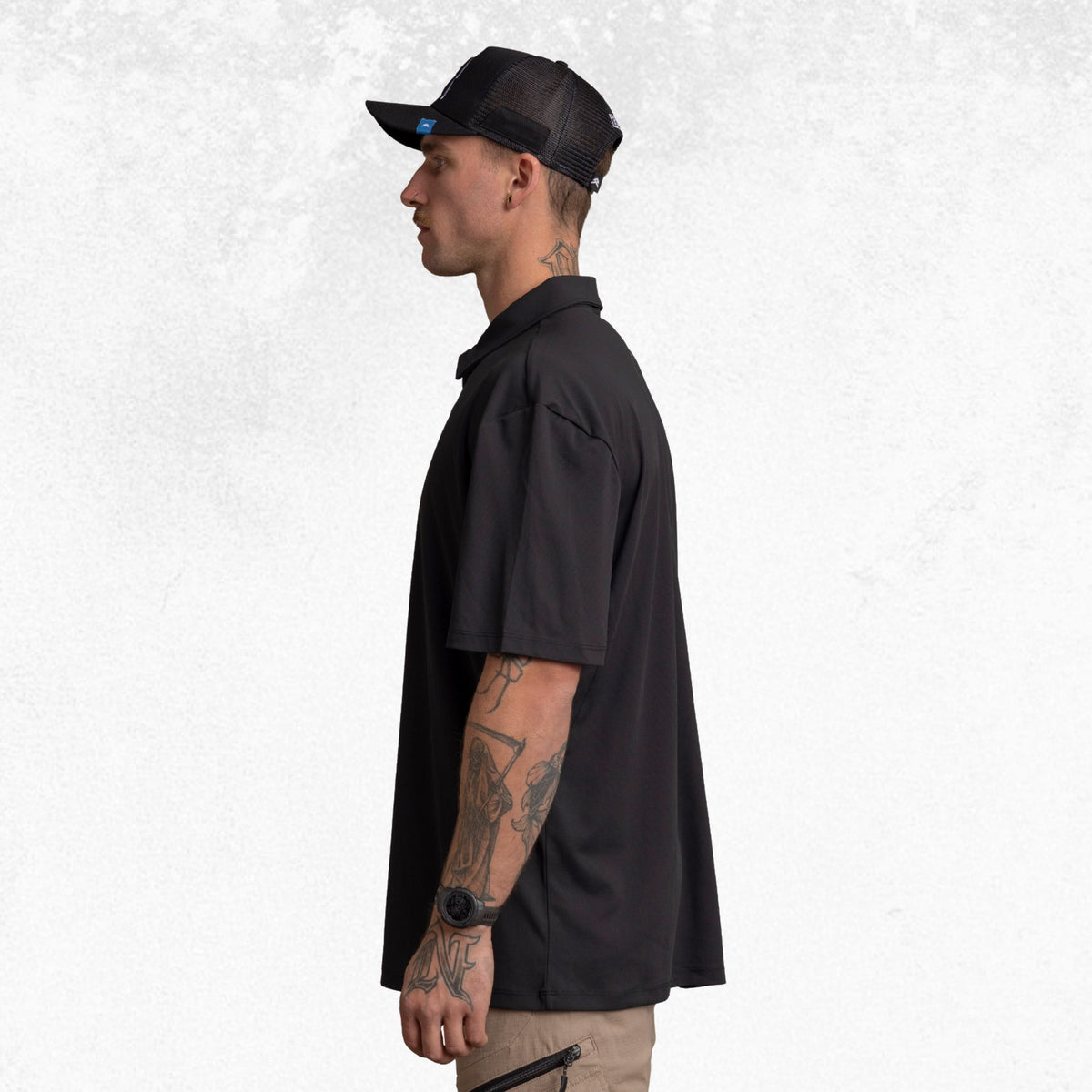 Anthem Lightweight Performance Polo Black 4