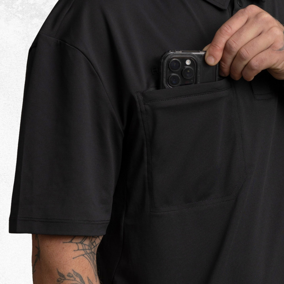 Anthem Lightweight Performance Polo Black 6