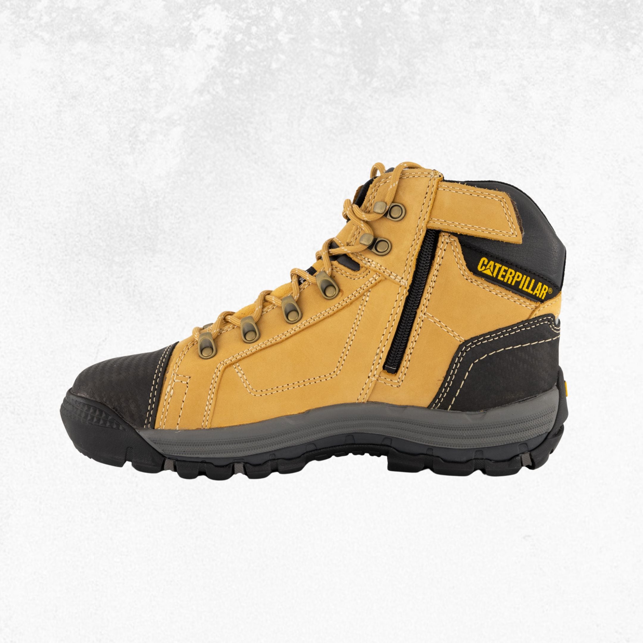 CAT Convex Mid Zip Side Steel Toe Boot